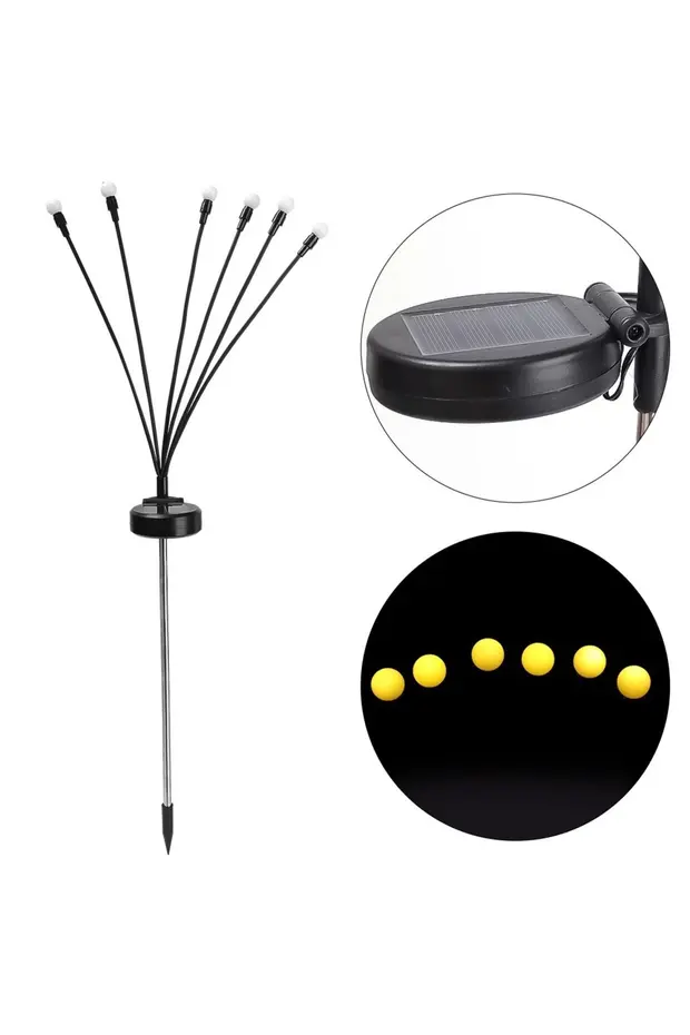 8 Ledli Solar Bahçe Işıkları Dış Mekan Peyzaj 3 Modlu Bahçe Çiti Güneş Enerjili Süs Lamba